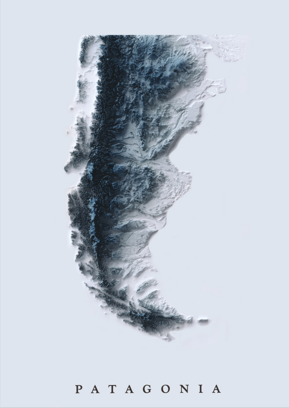 Mapa Patagonia 3d