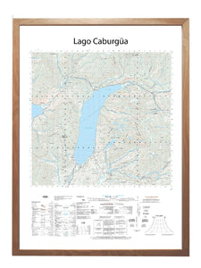 Mapa Lago Caburgua IGM | Mapa IGM | Con o sin marco | Mapas del sur
