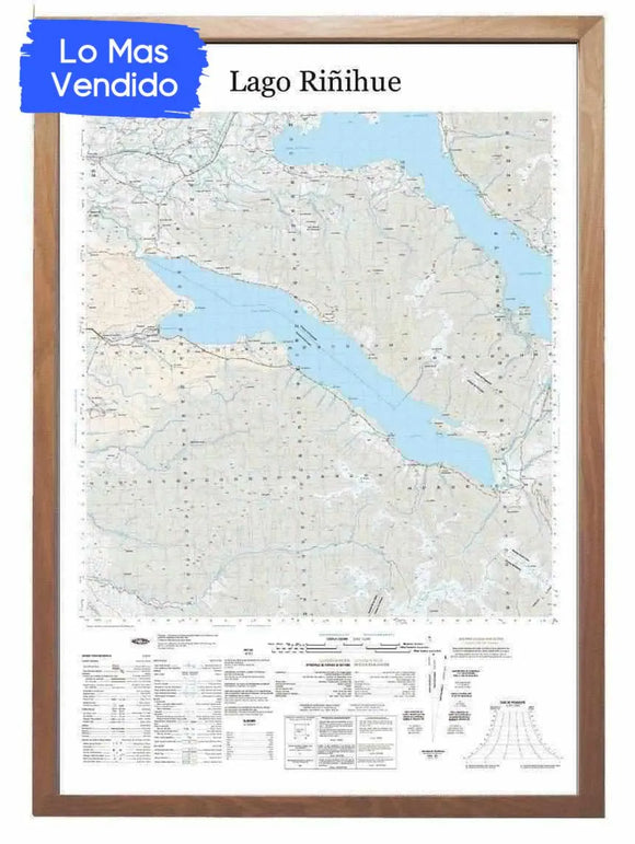 Lago Riñihue, IGM | Mapa IGM | Con o sin marco | Mapas del Sur