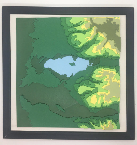 Mapa alturas Puyehue | Mapa Maqueta altura | Mapas del Sur
