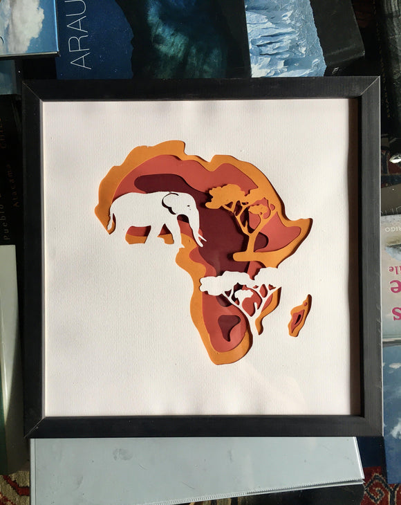 Mapa Decorativo Africa | Cuadro decorativo | Cuadro Africa | Mapas del Sur
