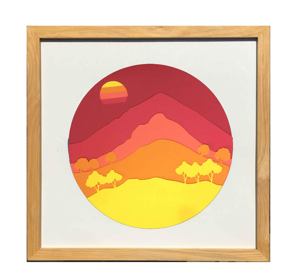 Cerro Manquehue Papel 30x30 cm | Maqueta Manquehue | Mapas del Sur
