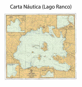 Carta Náutica Lago Ranco 60x70 cm | Carta Náutica | Con o sin marco | Mapas del Sur