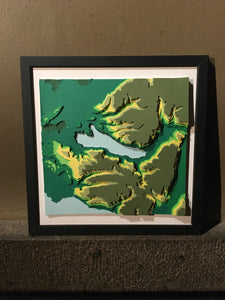 Mapa Colico maqueta 30x30 | Maqueta alturas | Mapas del Sur