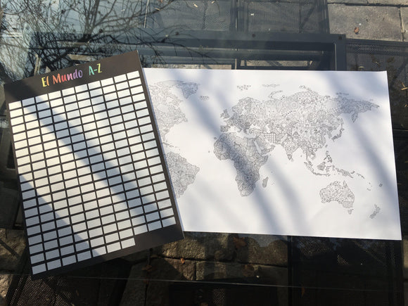 Promoción Mapa para pintar y Mapa raspe A-Z | Promo | Mapas del Sur